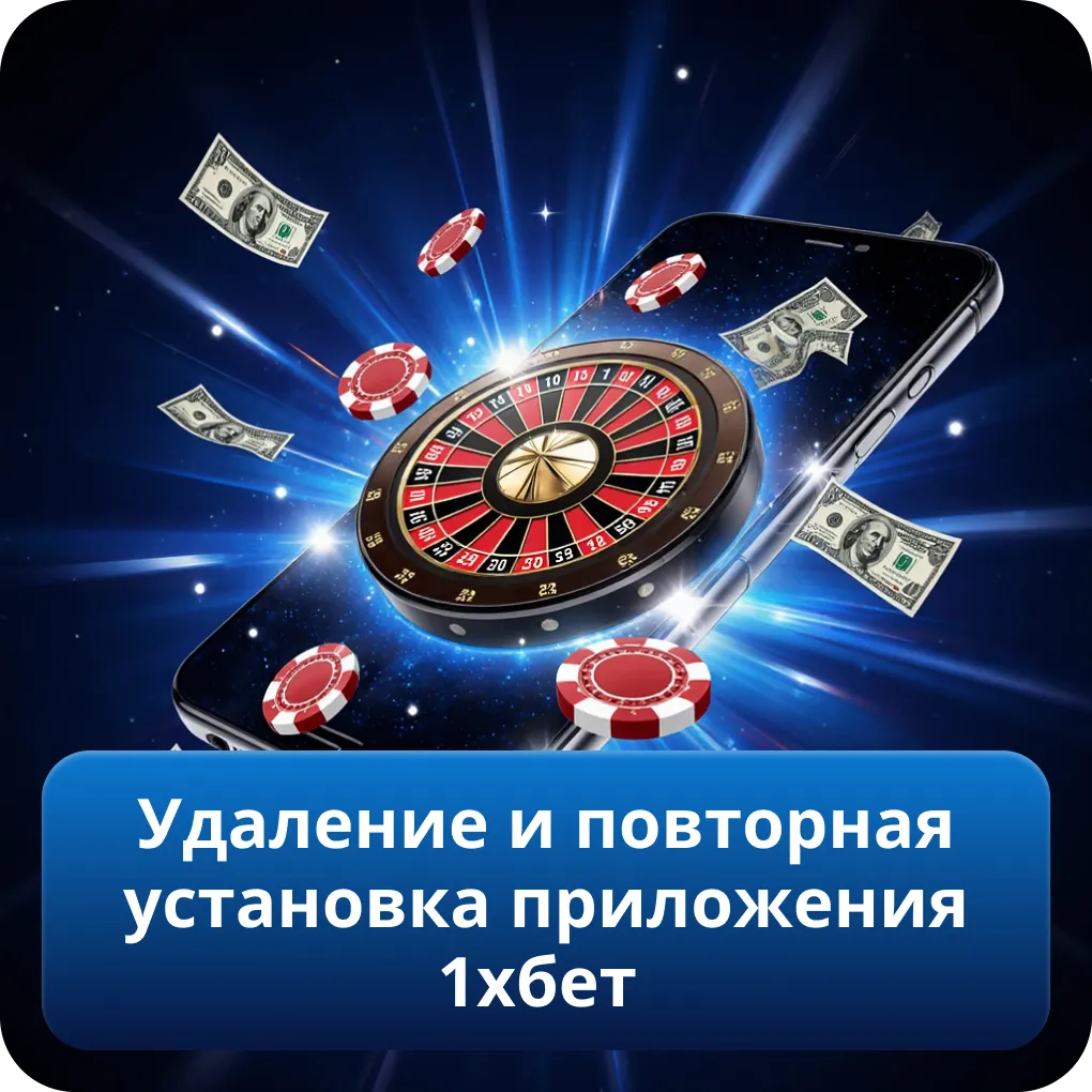 Удаление и повторная установка приложения 1хбет